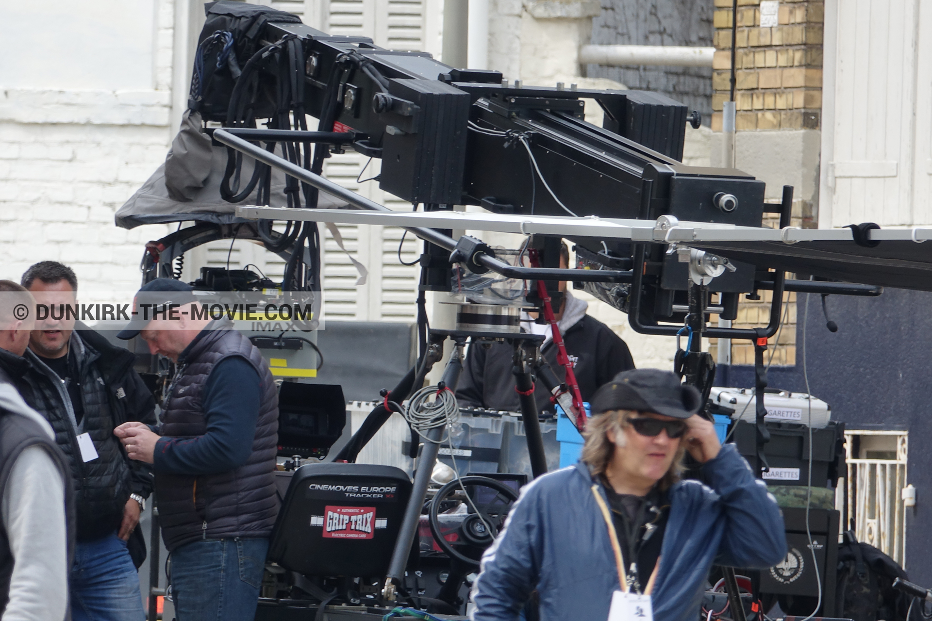 Fotos con cámara IMAX, calle Belle Rade, equipo técnica,  durante el rodaje de la película Dunkerque de Nolan