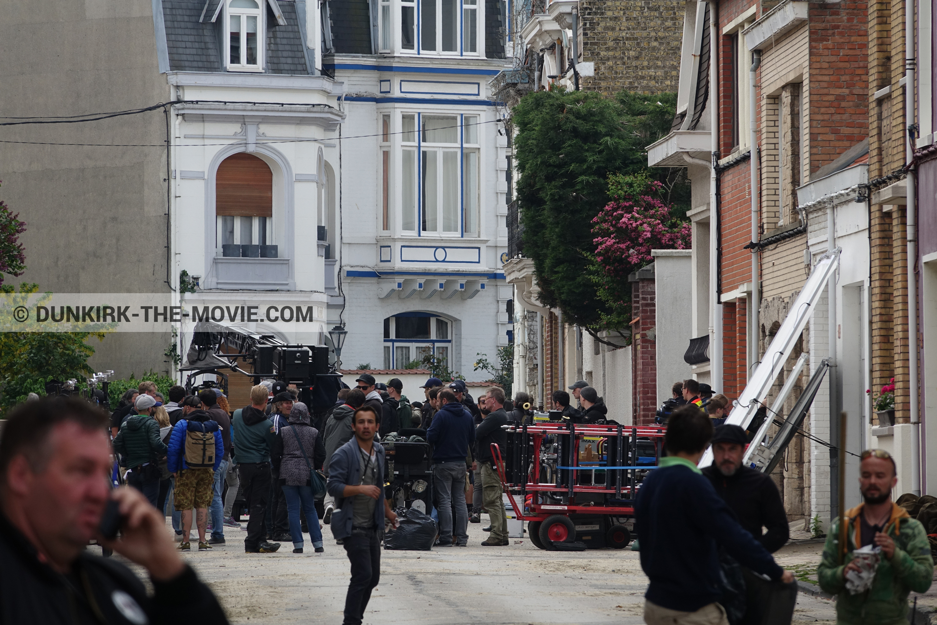 Fotos con equipo técnica,  durante el rodaje de la película Dunkerque de Nolan