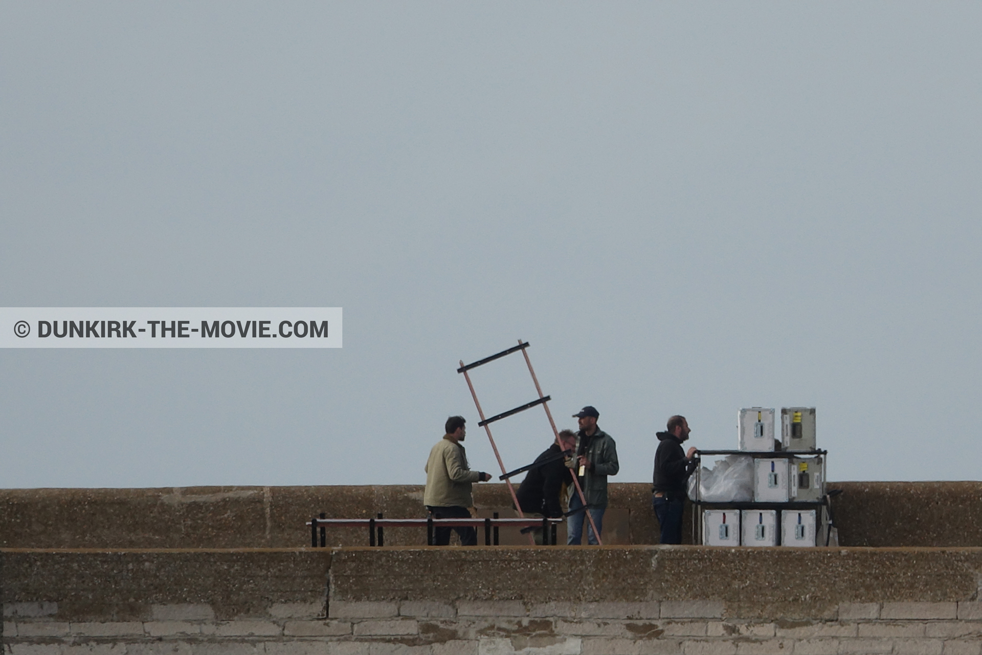 Picture with EST pier, technical team,  from behind the scene of the Dunkirk movie by Nolan