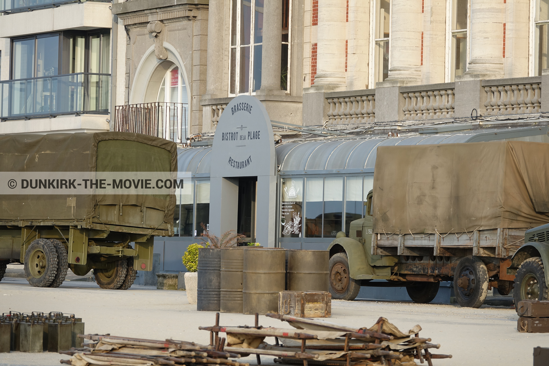 Picture with decor, Malo les Bains,  from behind the scene of the Dunkirk movie by Nolan