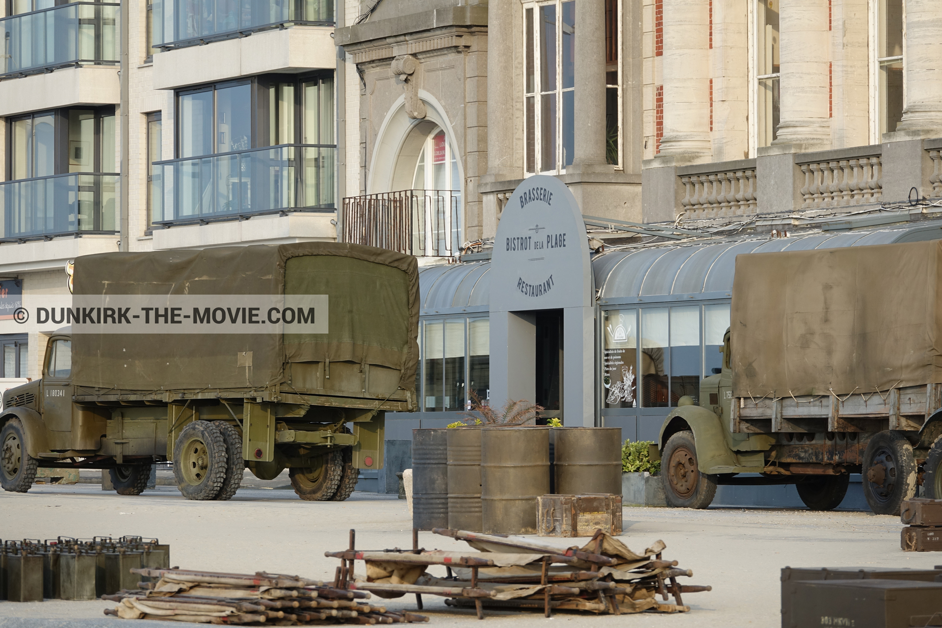 Picture with decor, Malo les Bains,  from behind the scene of the Dunkirk movie by Nolan