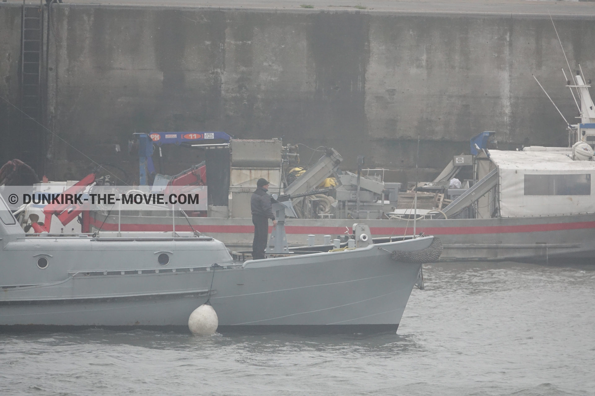 Picture with boat, PR 22,  from behind the scene of the Dunkirk movie by Nolan