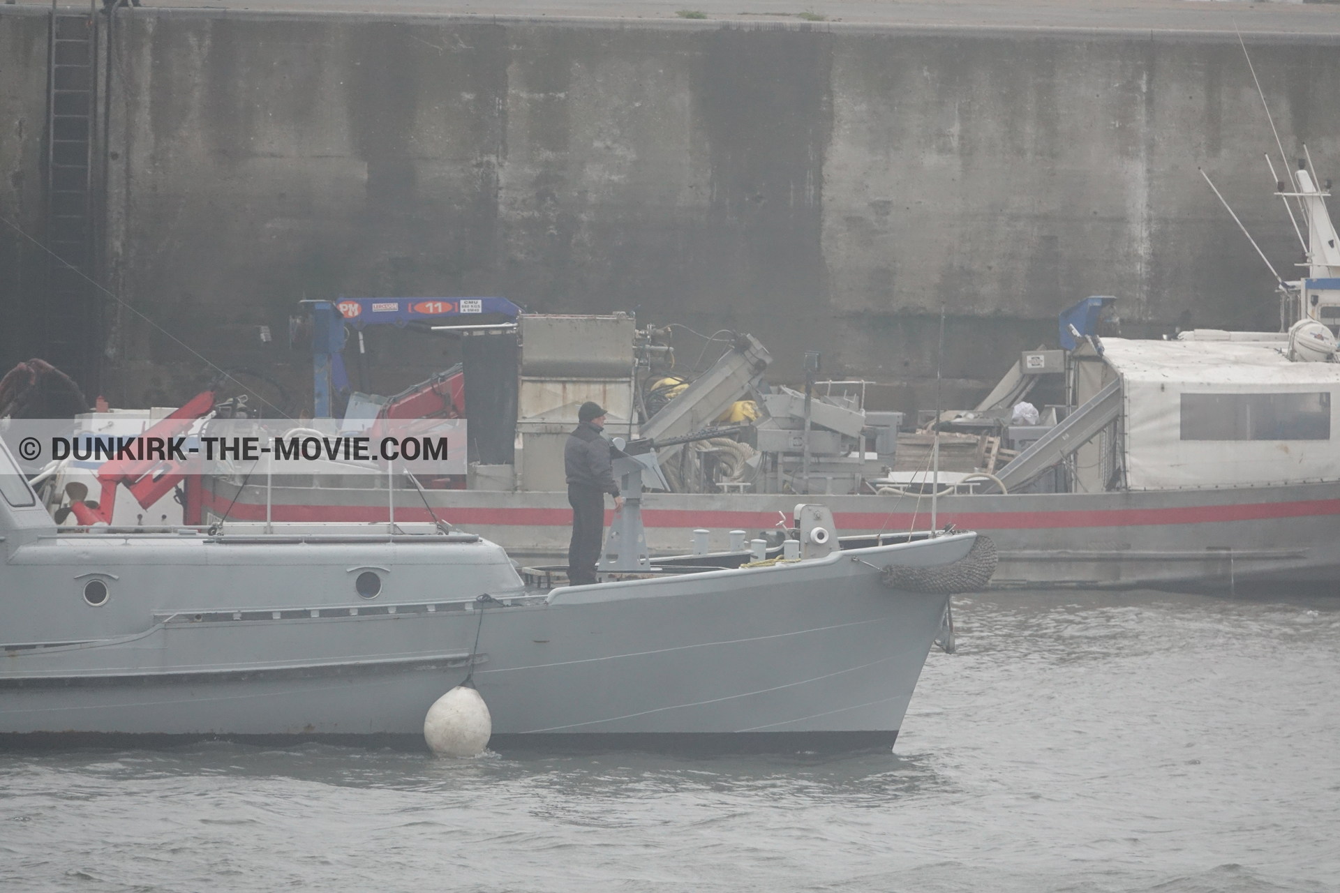 Photo avec bateau, USN P22,  des dessous du Film Dunkerque de Nolan