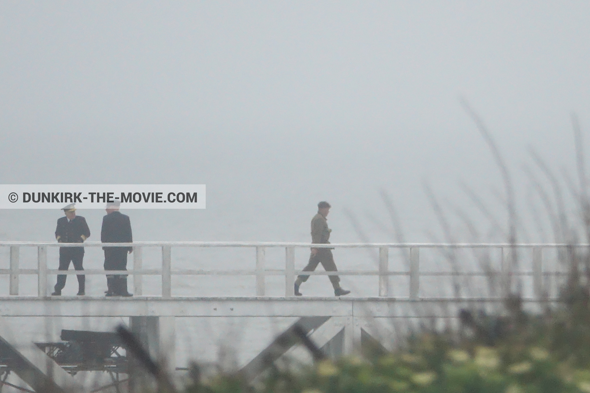 Picture with grey sky, EST pier,  from behind the scene of the Dunkirk movie by Nolan
