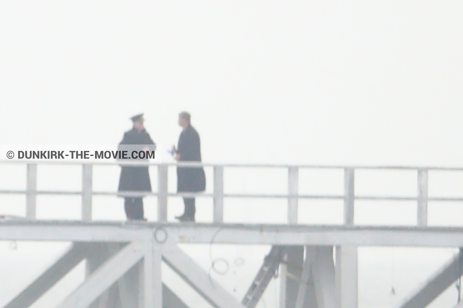 Fotos con muelle del ESTE, Kenneth Branagh, Christopher Nolan,  durante el rodaje de la película Dunkerque de Nolan