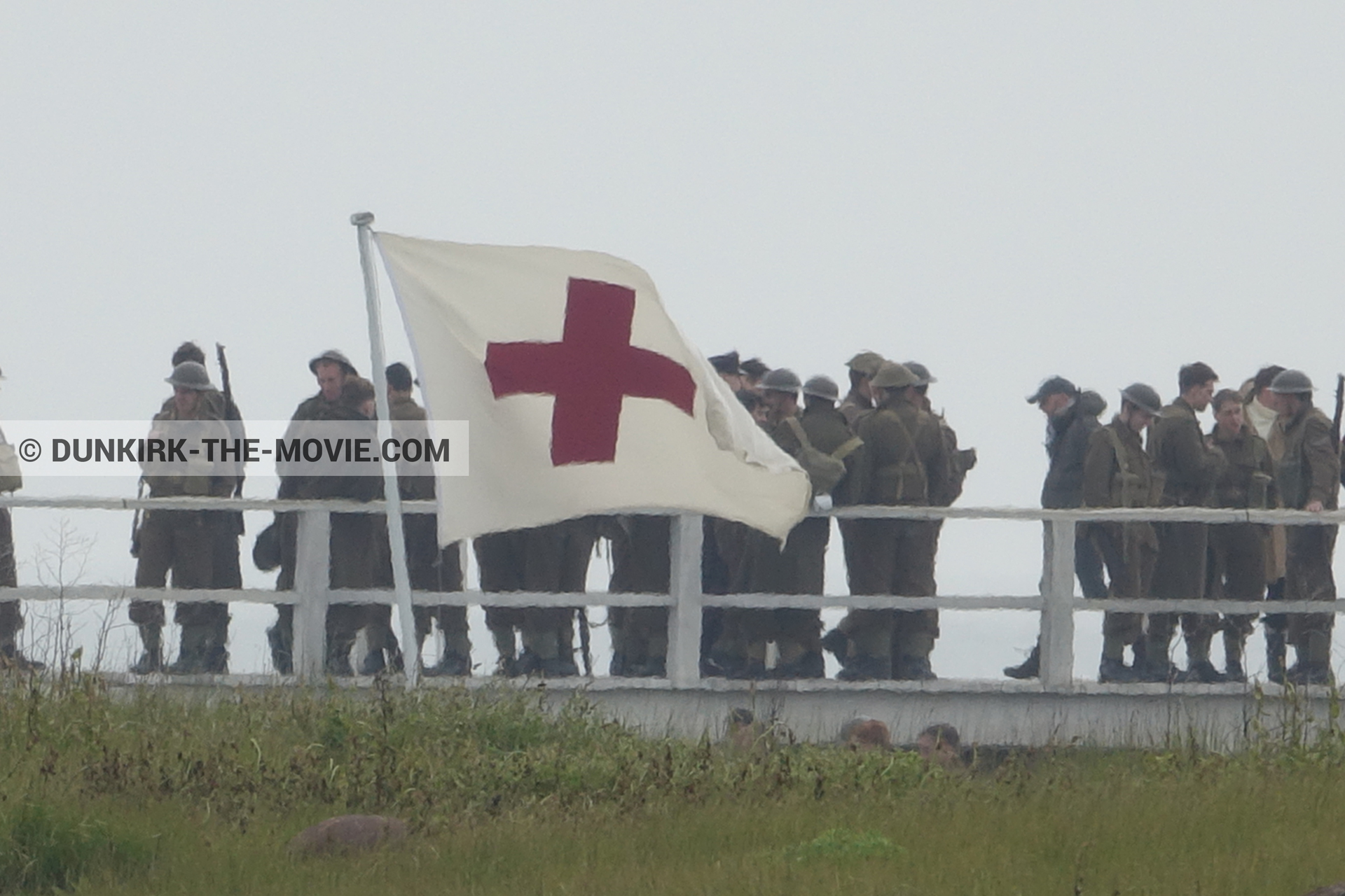 Photo avec figurants, jetée EST, M/S Rogaland,  des dessous du Film Dunkerque de Nolan