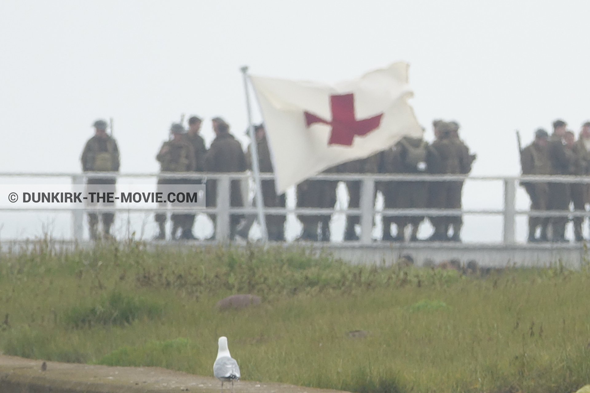 Fotos con extras, muelle del ESTE, M/S Rogaland,  durante el rodaje de la película Dunkerque de Nolan