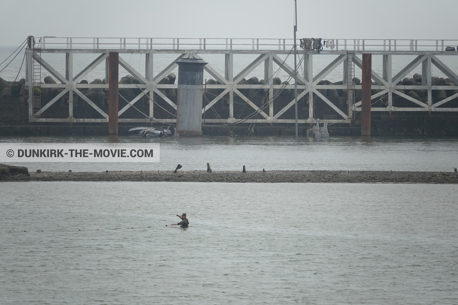 Picture with decor, EST pier,  from behind the scene of the Dunkirk movie by Nolan