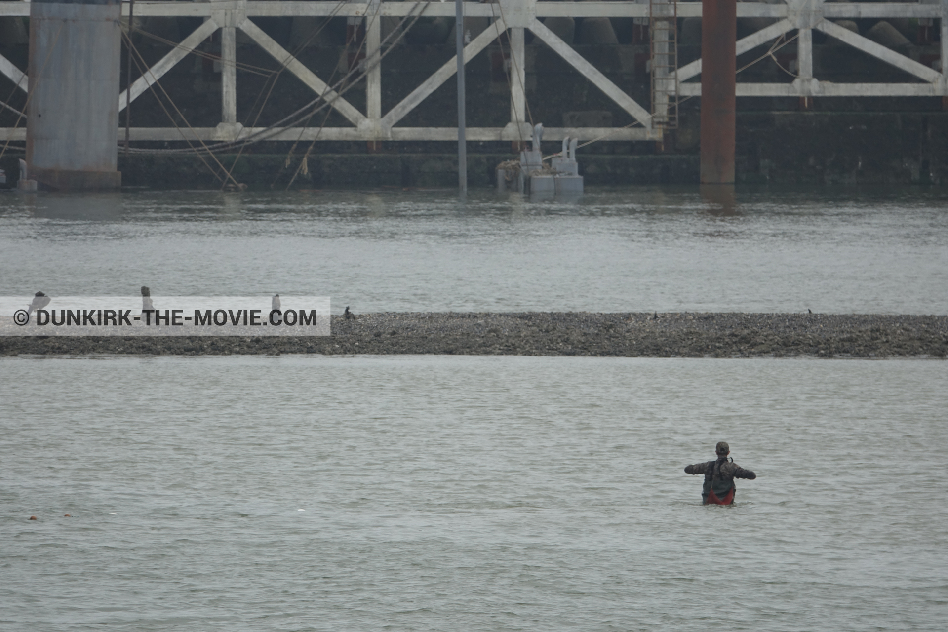 Fotos con muelle del ESTE,  durante el rodaje de la película Dunkerque de Nolan