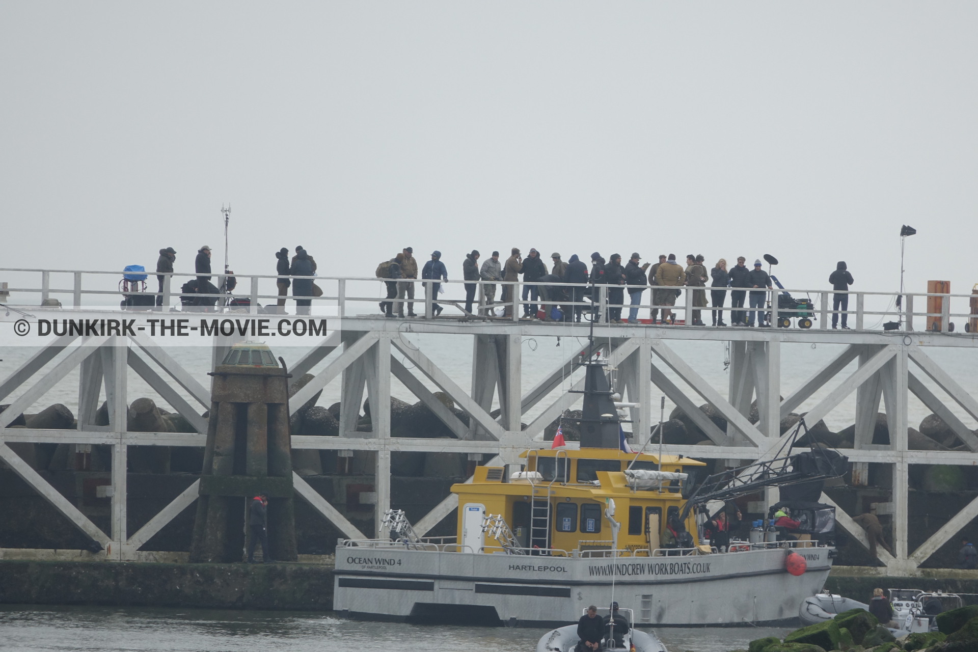 Picture with grey sky, EST pier, Ocean Wind 4,  from behind the scene of the Dunkirk movie by Nolan