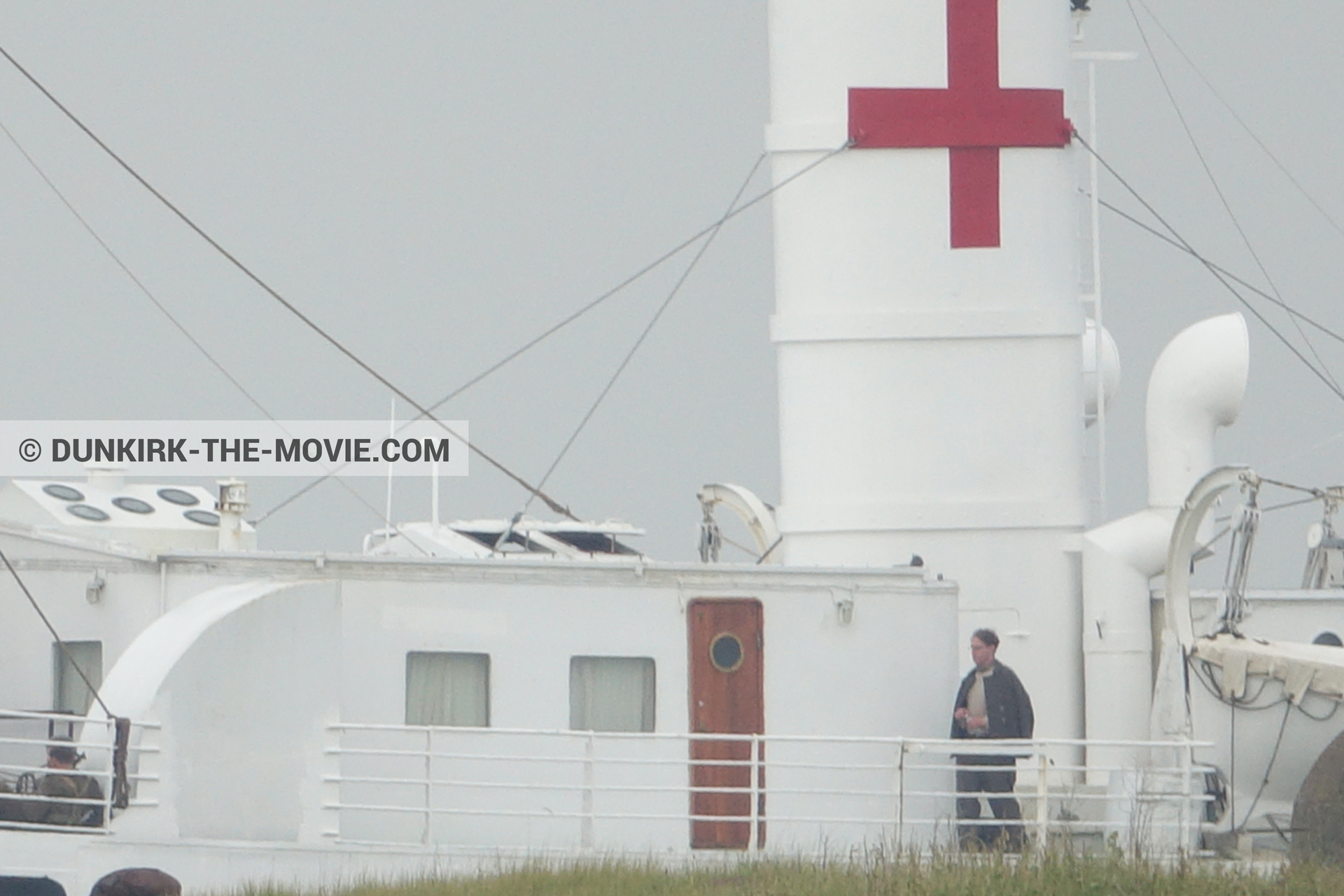 Photo avec ciel gris, Ã©quipe technique, M/S Rogaland,  des dessous du Film Dunkerque de Nolan