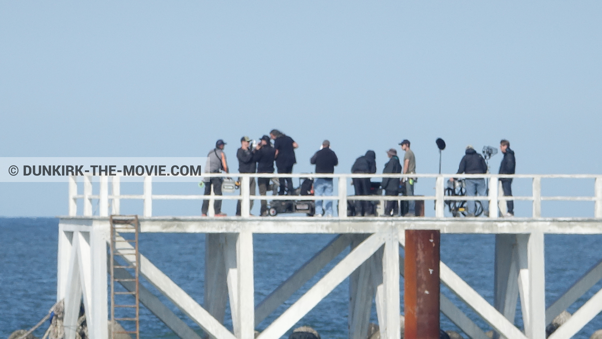 Fotos con Hoyte van Hoytema, muelle del ESTE, equipo técnica,  durante el rodaje de la película Dunkerque de Nolan
