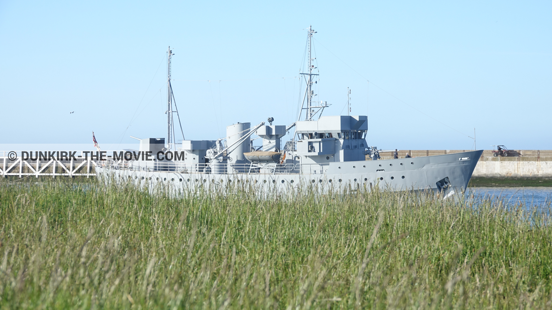 Fotos con H11 - MLV Castor, muelle del ESTE,  durante el rodaje de la película Dunkerque de Nolan