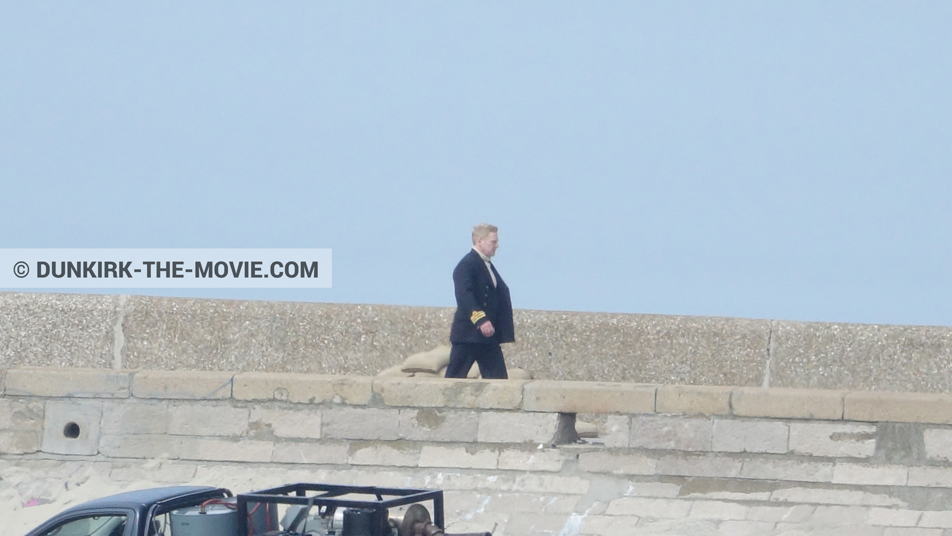 Fotos con muelle del ESTE, Kenneth Branagh,  durante el rodaje de la película Dunkerque de Nolan