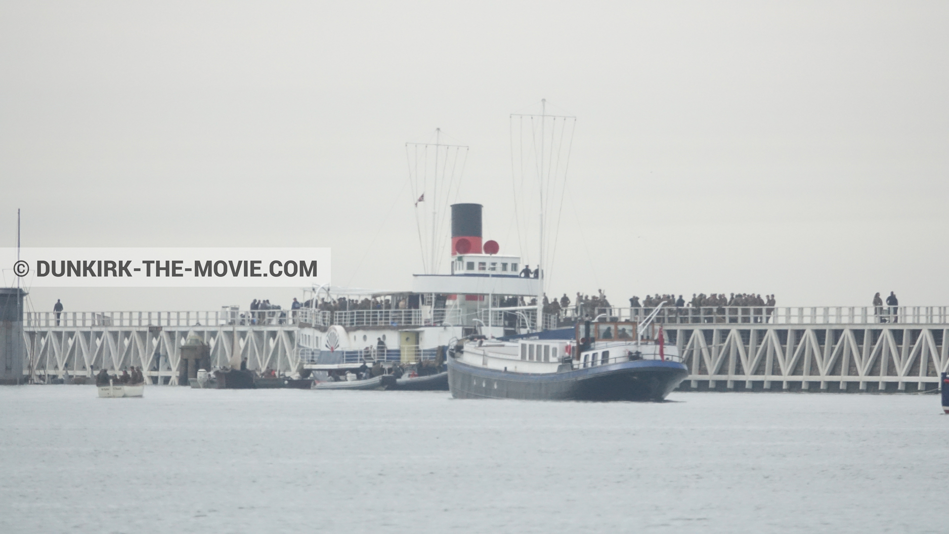 Photo avec bateau, ciel gris, jetÃ©e EST, Princess Elizabeth,  des dessous du Film Dunkerque de Nolan