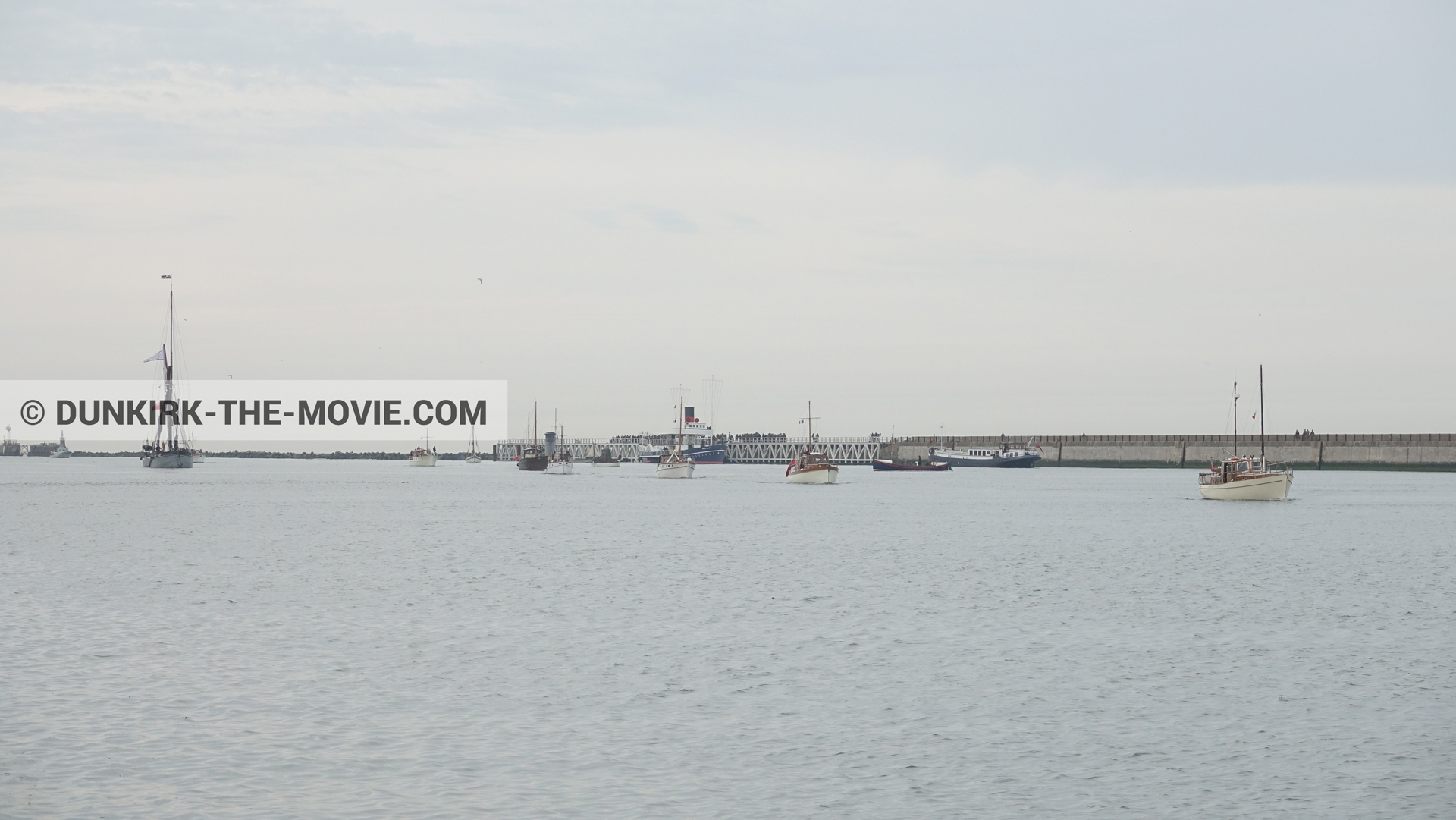 Fotos con barco, muelle del ESTE, Xylonite, Princess Elizabeth,  durante el rodaje de la película Dunkerque de Nolan