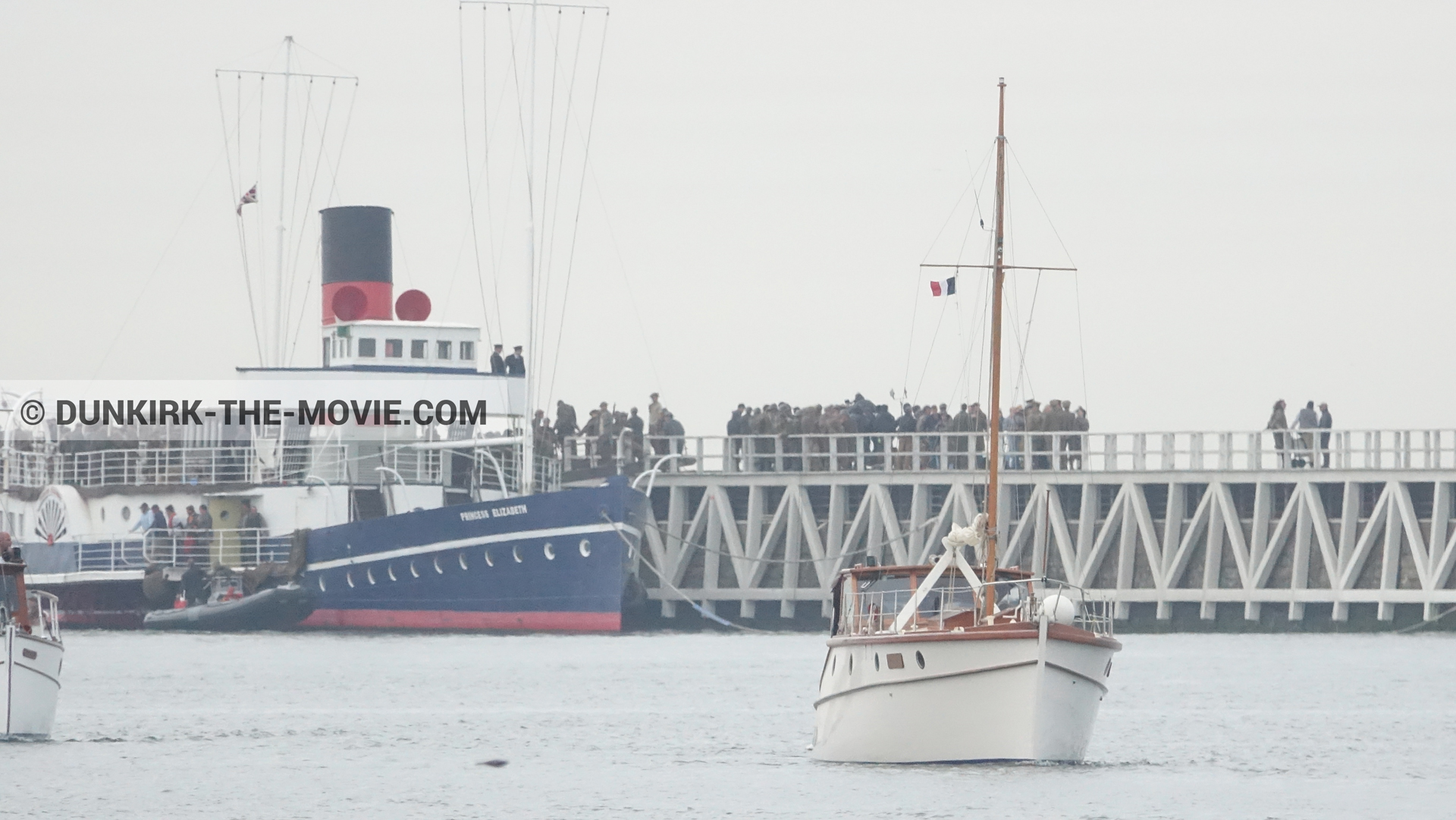 Photo avec bateau, jetÃ©e EST, Princess Elizabeth,  des dessous du Film Dunkerque de Nolan