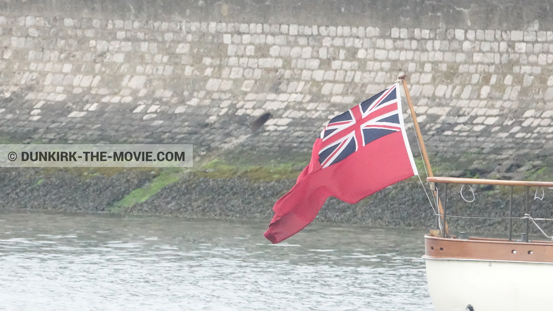 Picture with boat,  from behind the scene of the Dunkirk movie by Nolan