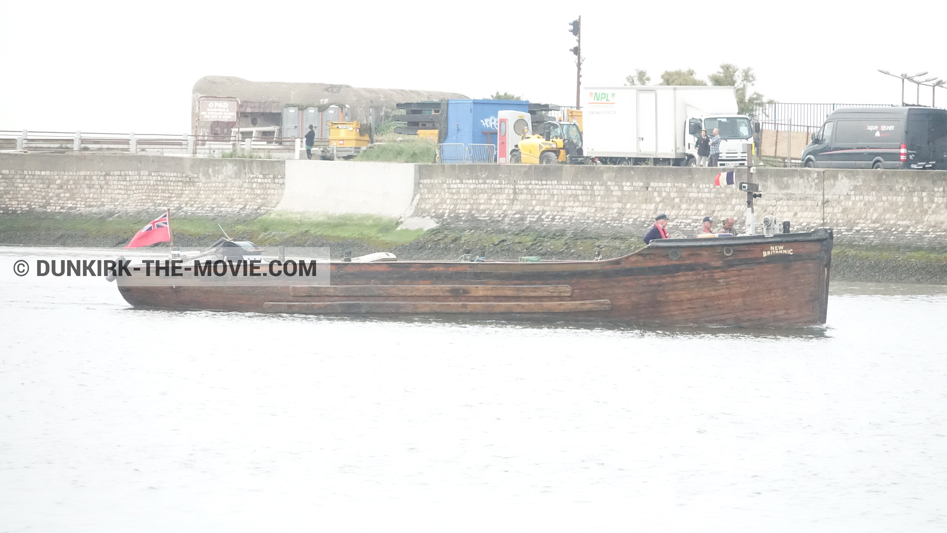 Photo avec bateau,  des dessous du Film Dunkerque de Nolan