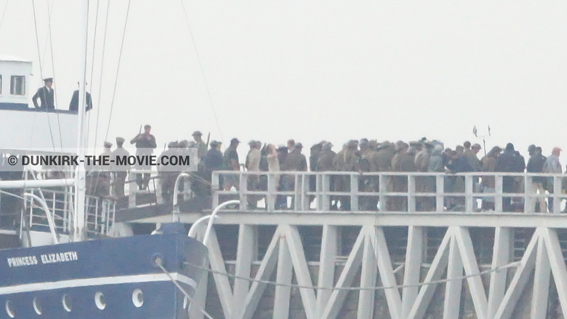 Picture with supernumeraries, EST pier, Princess Elizabeth,  from behind the scene of the Dunkirk movie by Nolan