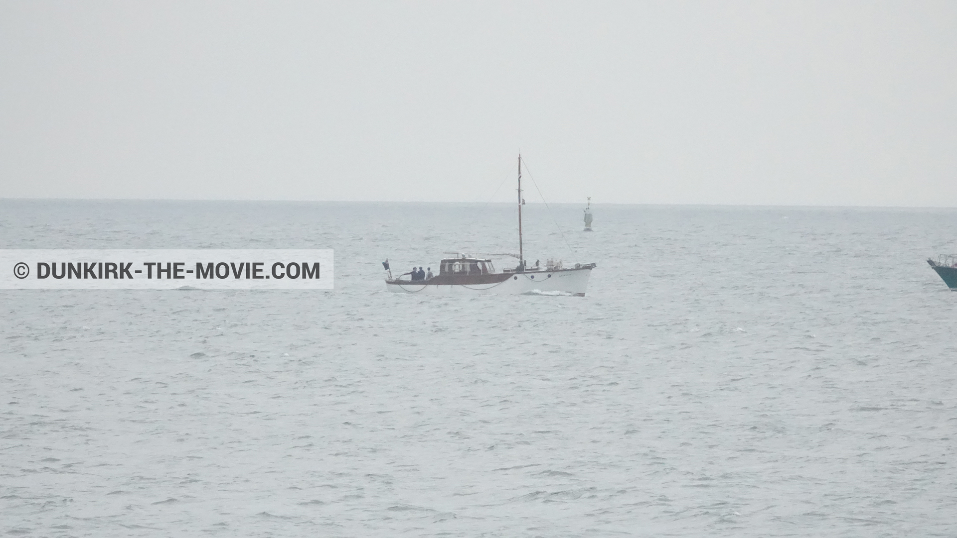 Fotos con barco, Moonstone,  durante el rodaje de la película Dunkerque de Nolan