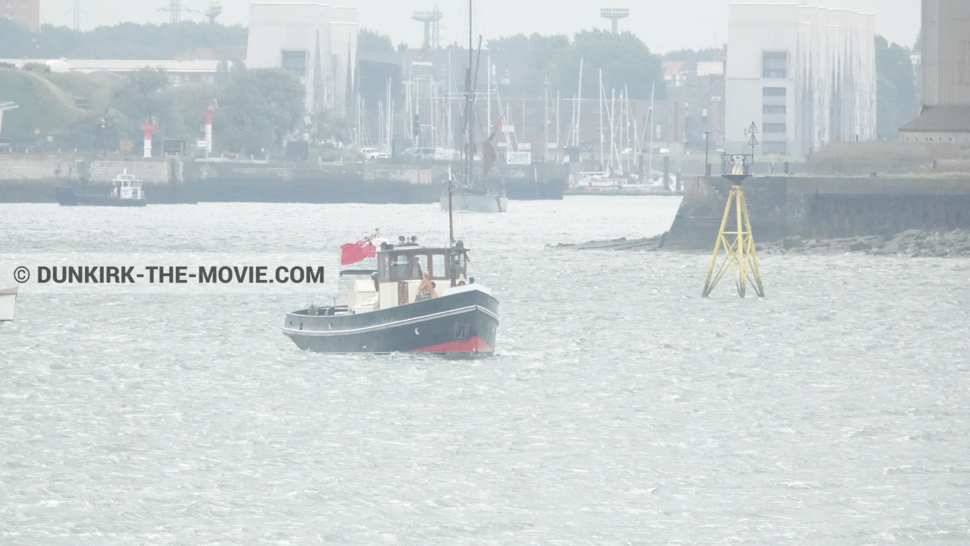 Photo avec bateau,  des dessous du Film Dunkerque de Nolan