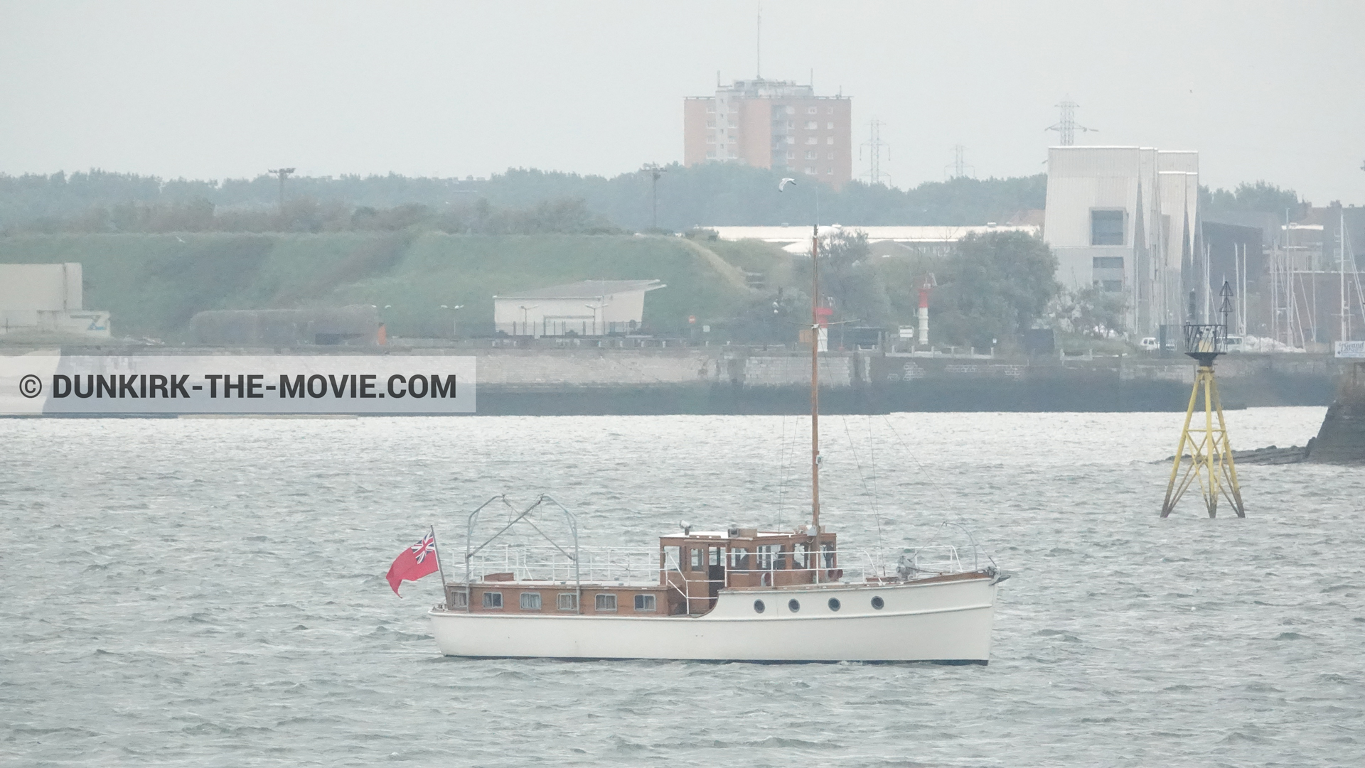 Photo avec bateau,  des dessous du Film Dunkerque de Nolan