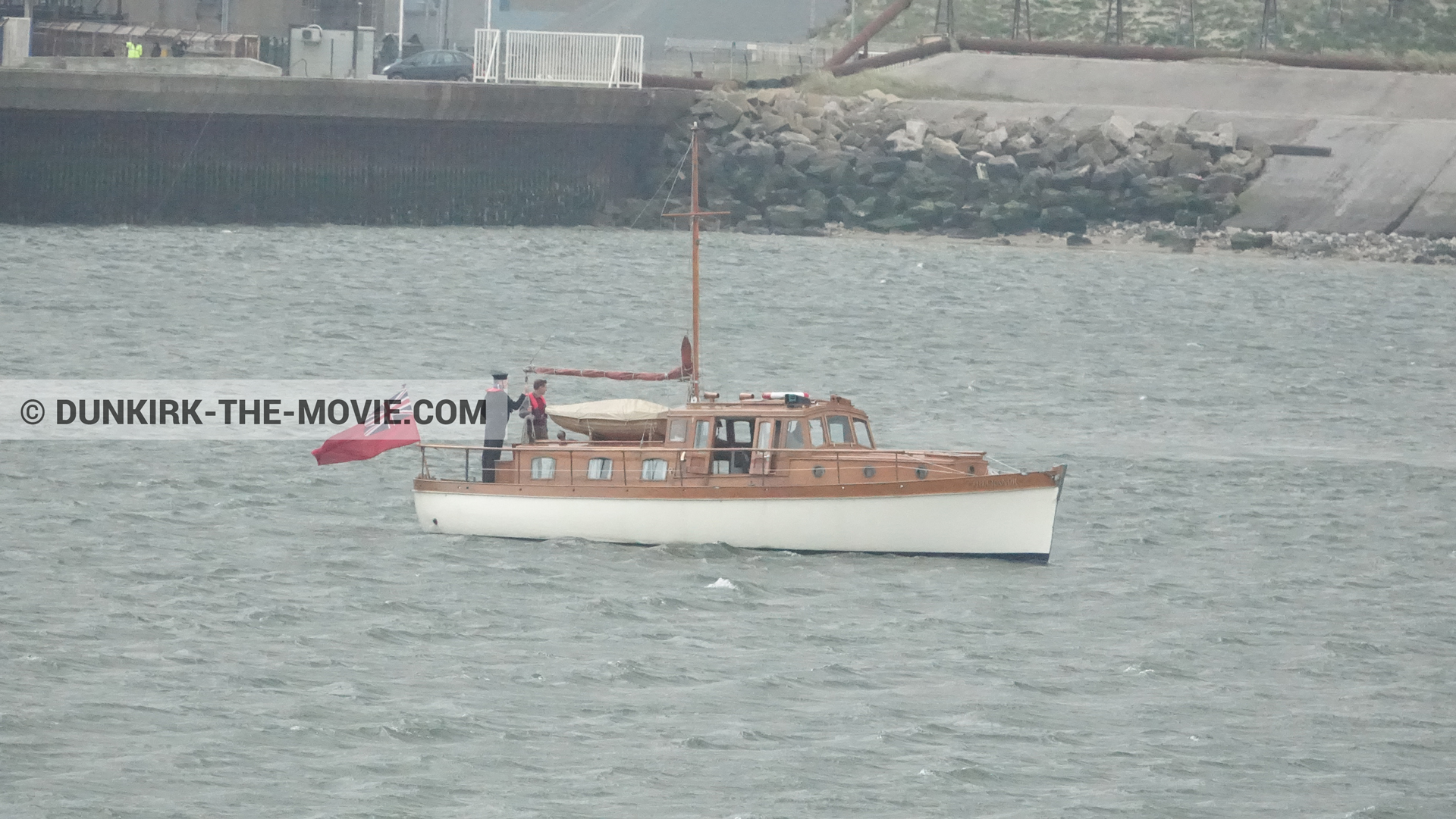 Photo avec bateau,  des dessous du Film Dunkerque de Nolan