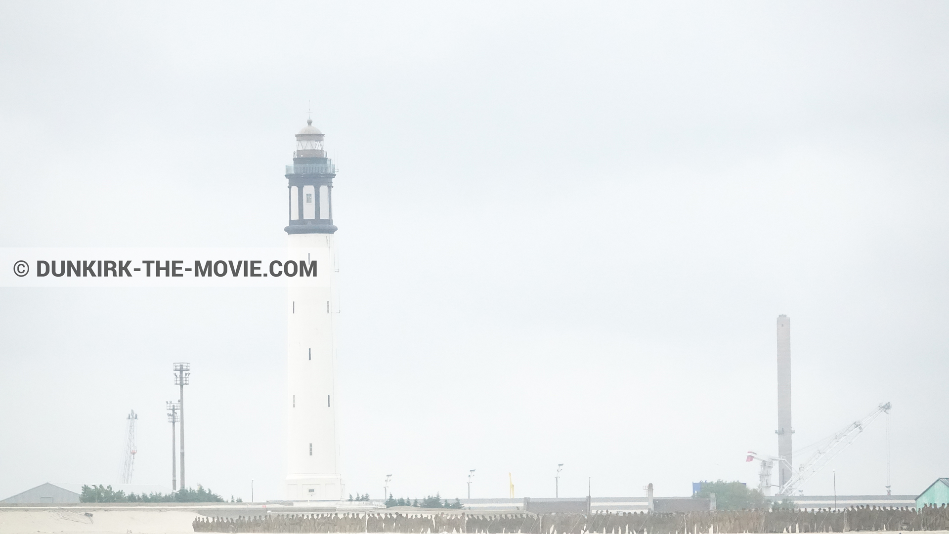 Fotos con faro de Dunkerque,  durante el rodaje de la película Dunkerque de Nolan