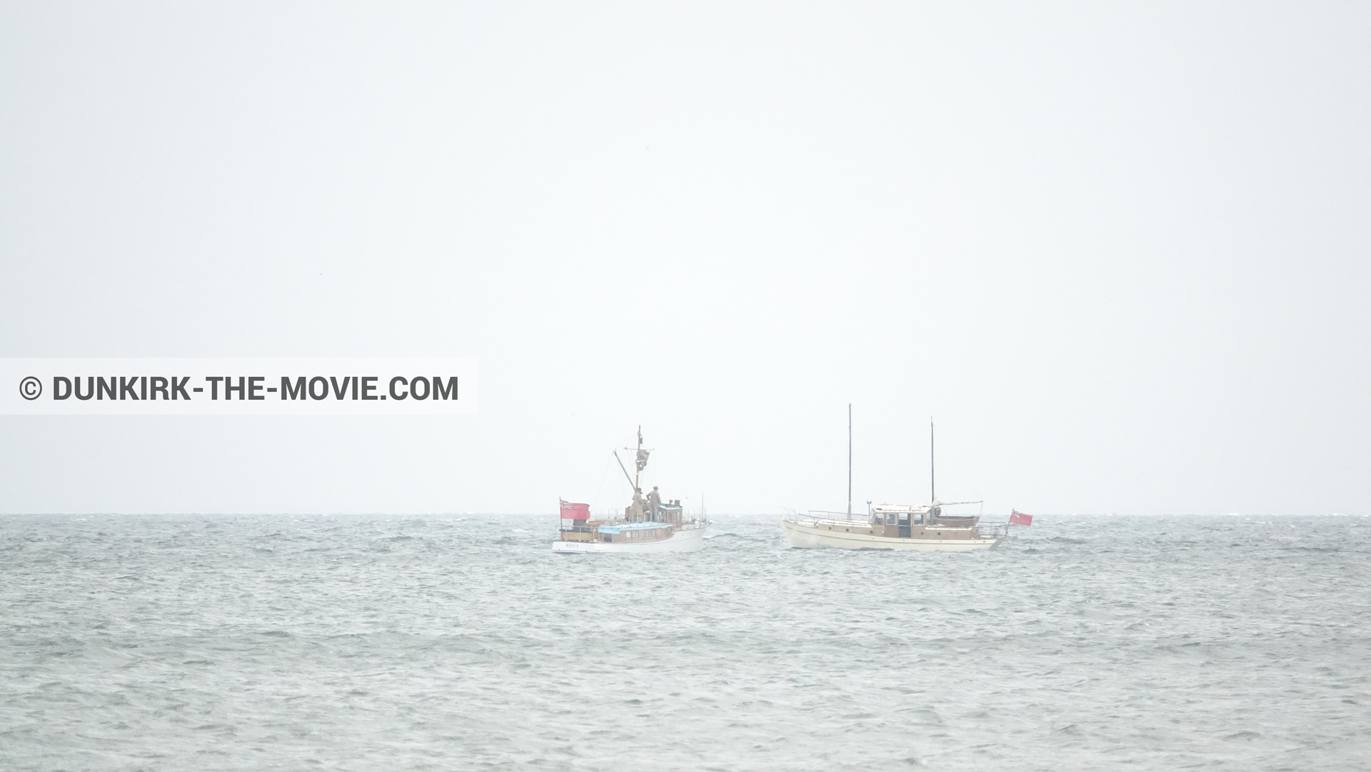 Photo avec bateau,  des dessous du Film Dunkerque de Nolan