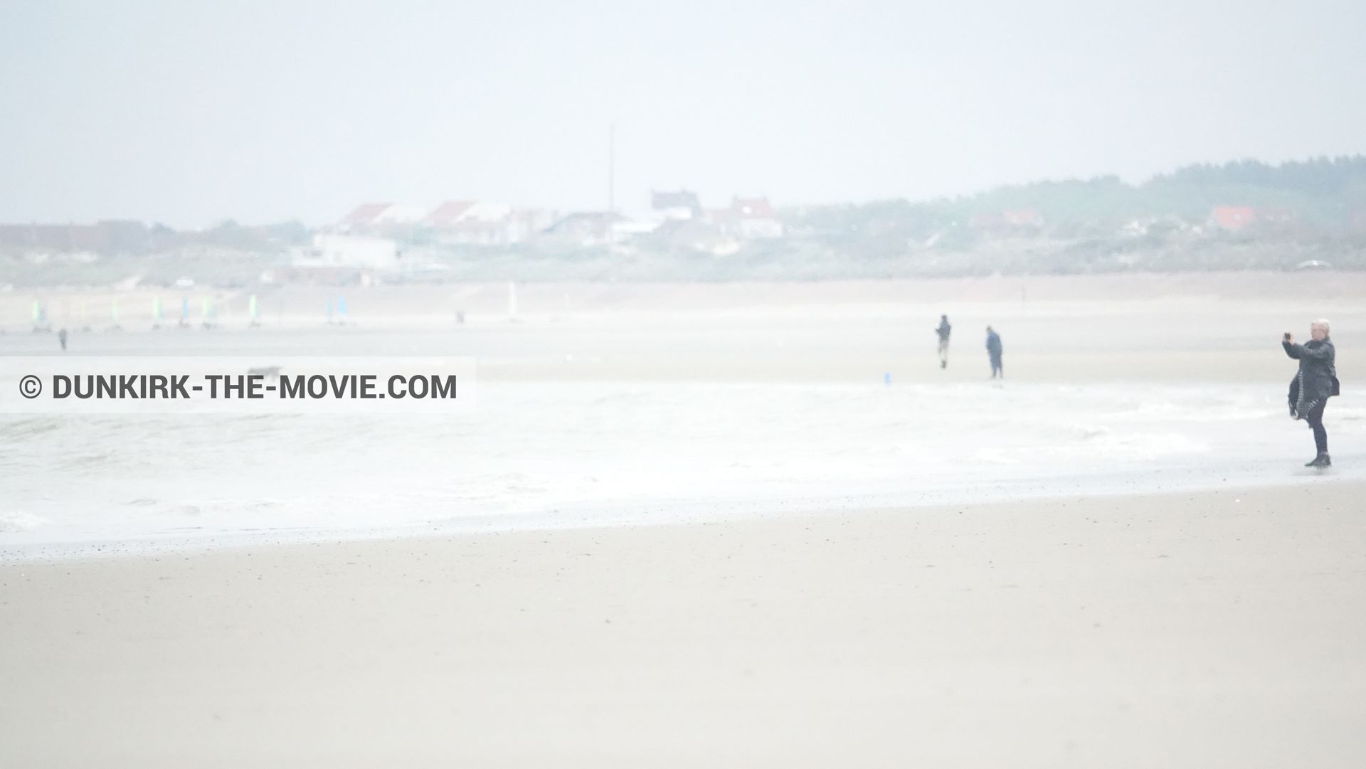 Fotos con Malo les Bains, playa,  durante el rodaje de la película Dunkerque de Nolan