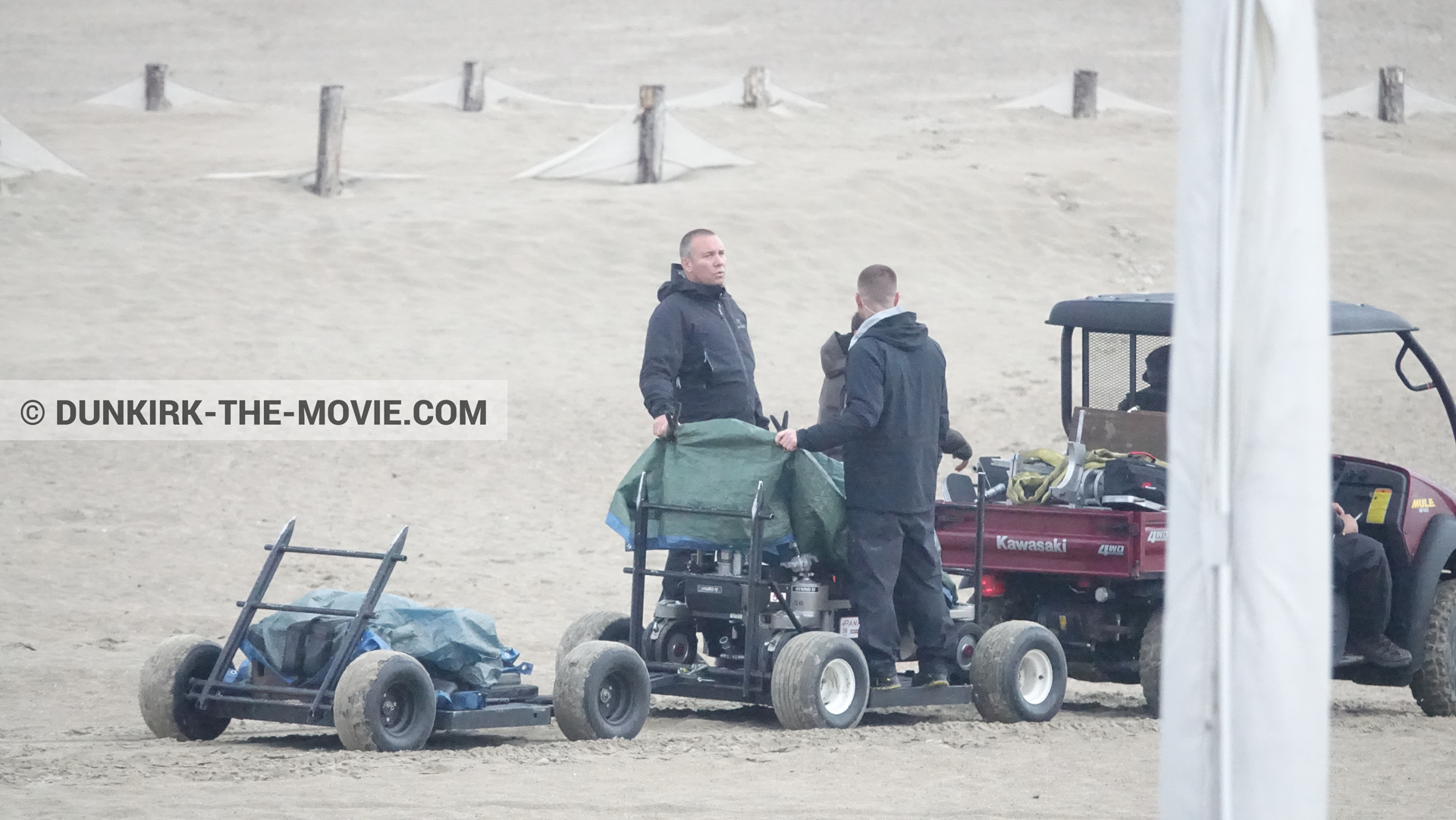 Photo avec plage, Ã©quipe technique,  des dessous du Film Dunkerque de Nolan