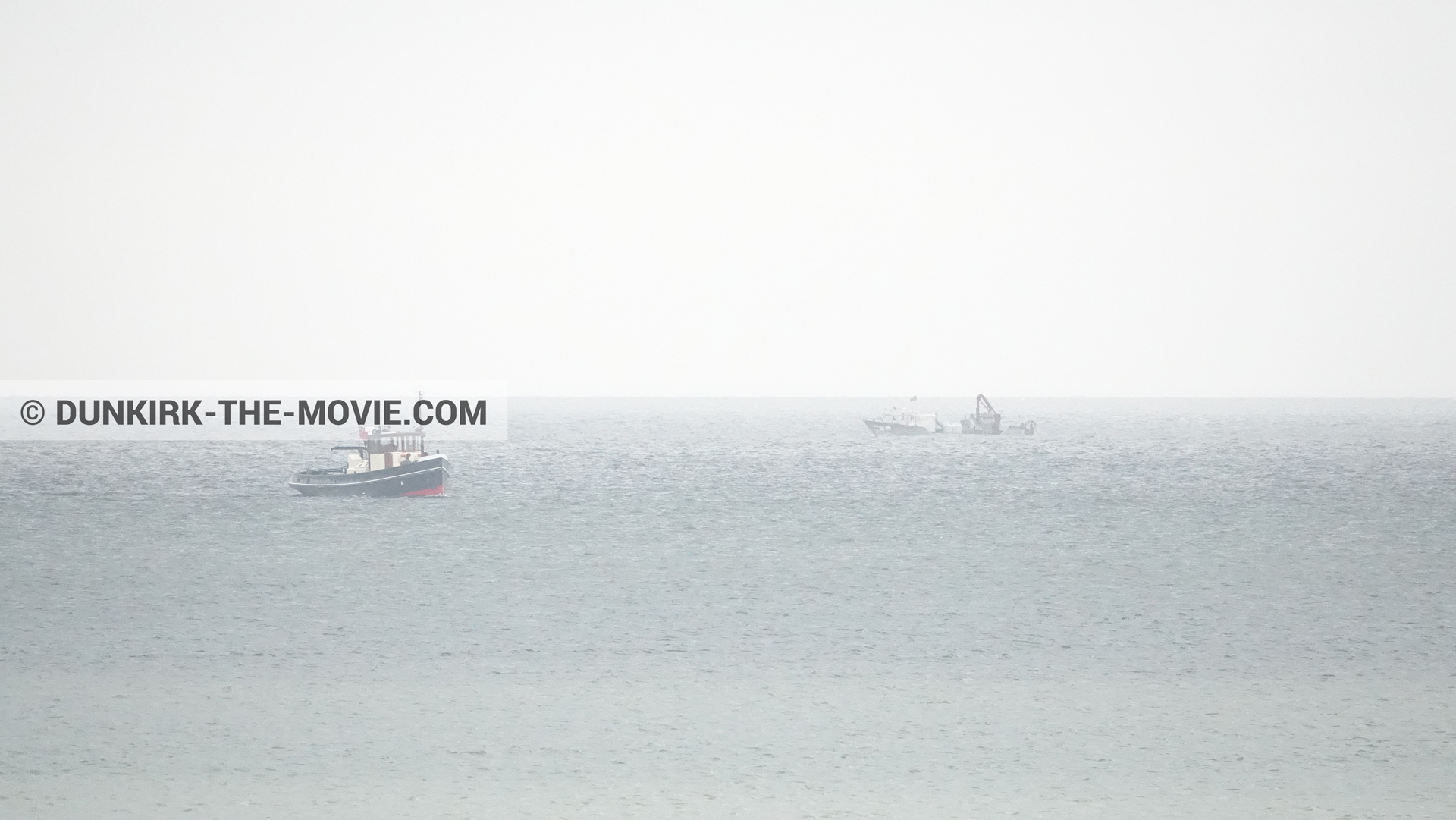 Photo avec bateau,  des dessous du Film Dunkerque de Nolan