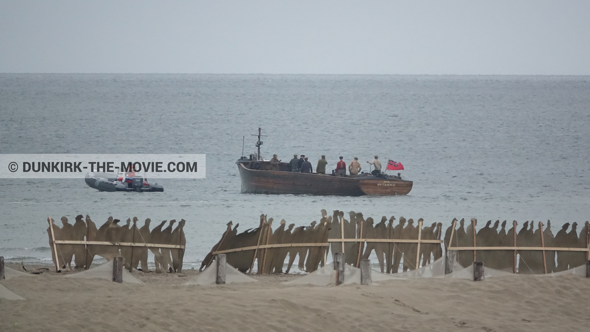 Photo avec bateau, dÃ©cor, plage,  des dessous du Film Dunkerque de Nolan