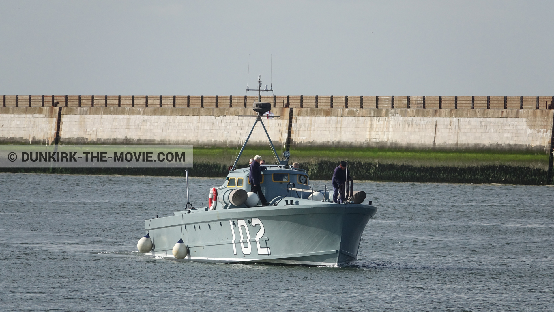 Photo avec bateau, jetÃ©e EST,  des dessous du Film Dunkerque de Nolan