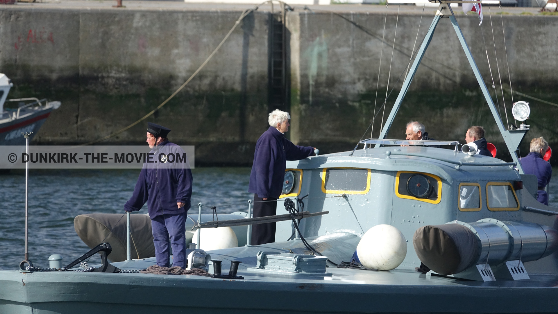 Photo avec bateau,  des dessous du Film Dunkerque de Nolan