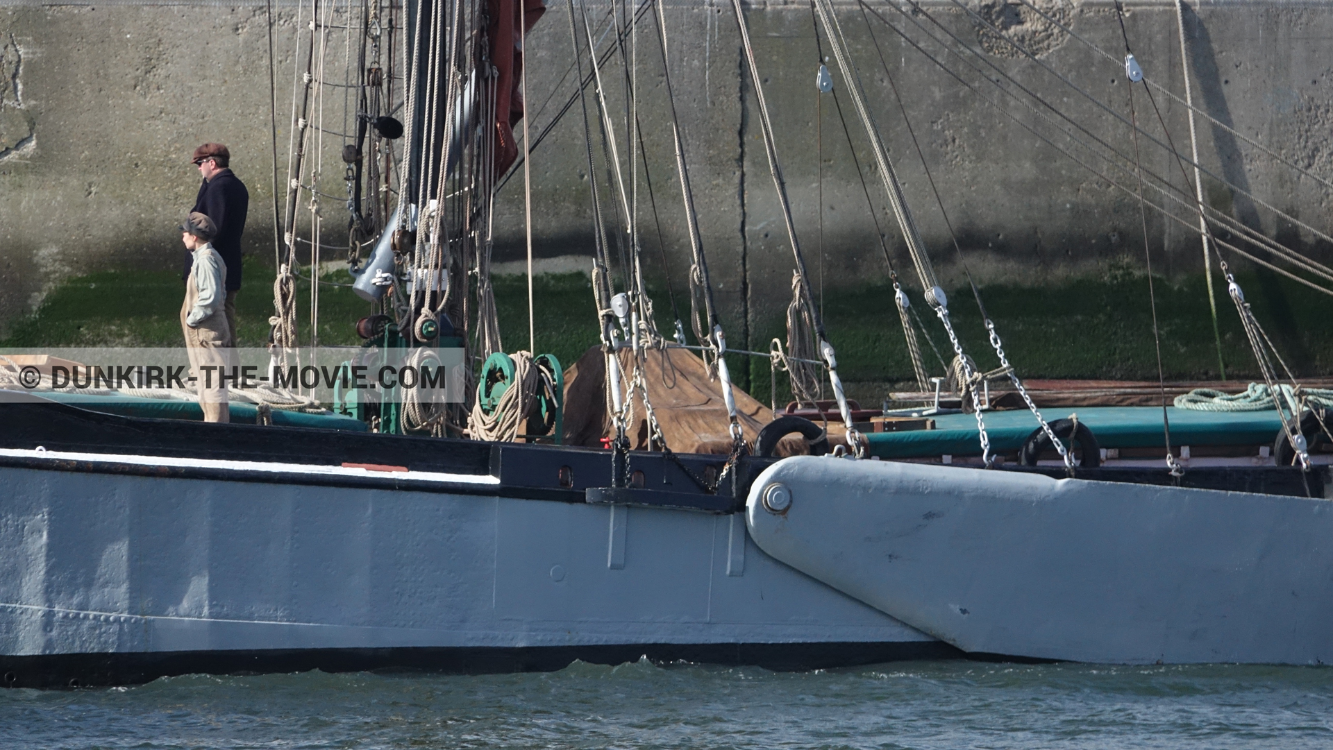 Photo avec bateau,  des dessous du Film Dunkerque de Nolan