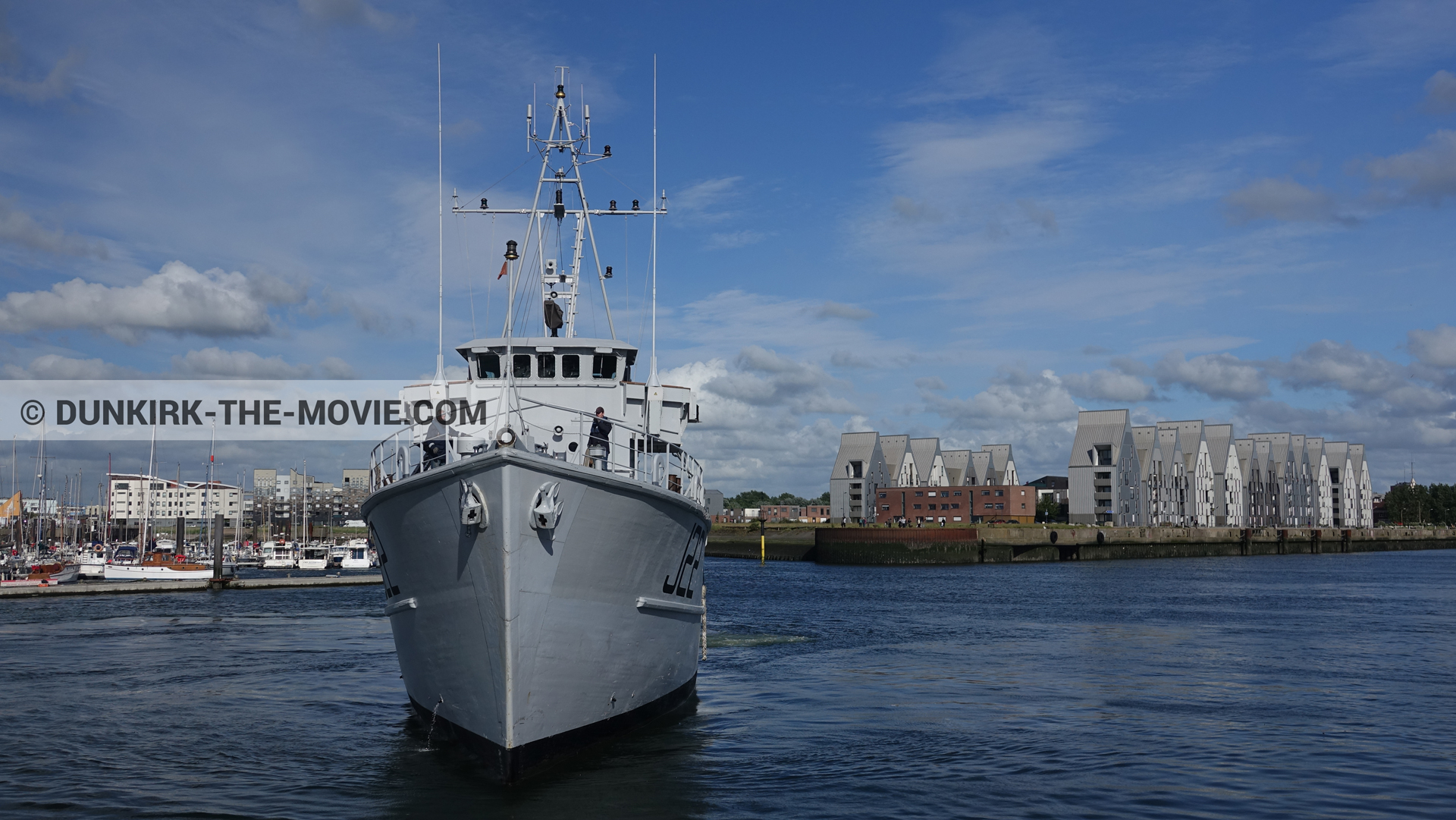 Fotos con J22 -Hr.Ms. Naaldwijk,  durante el rodaje de la película Dunkerque de Nolan