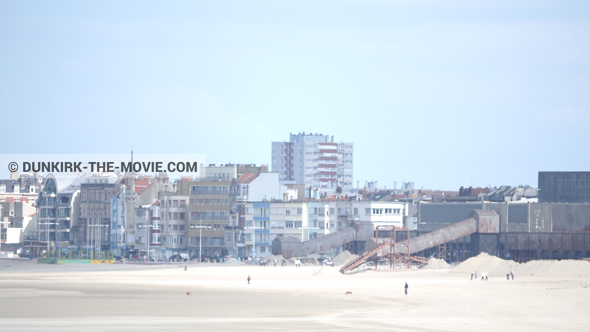 Fotos con decoración, Malo les Bains,  durante el rodaje de la película Dunkerque de Nolan