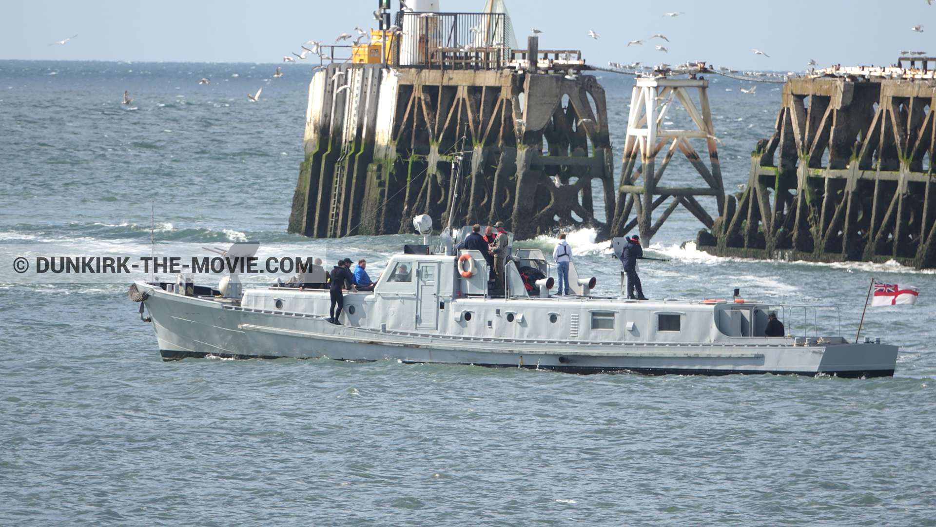 Photo avec bateau, USN P22,  des dessous du Film Dunkerque de Nolan