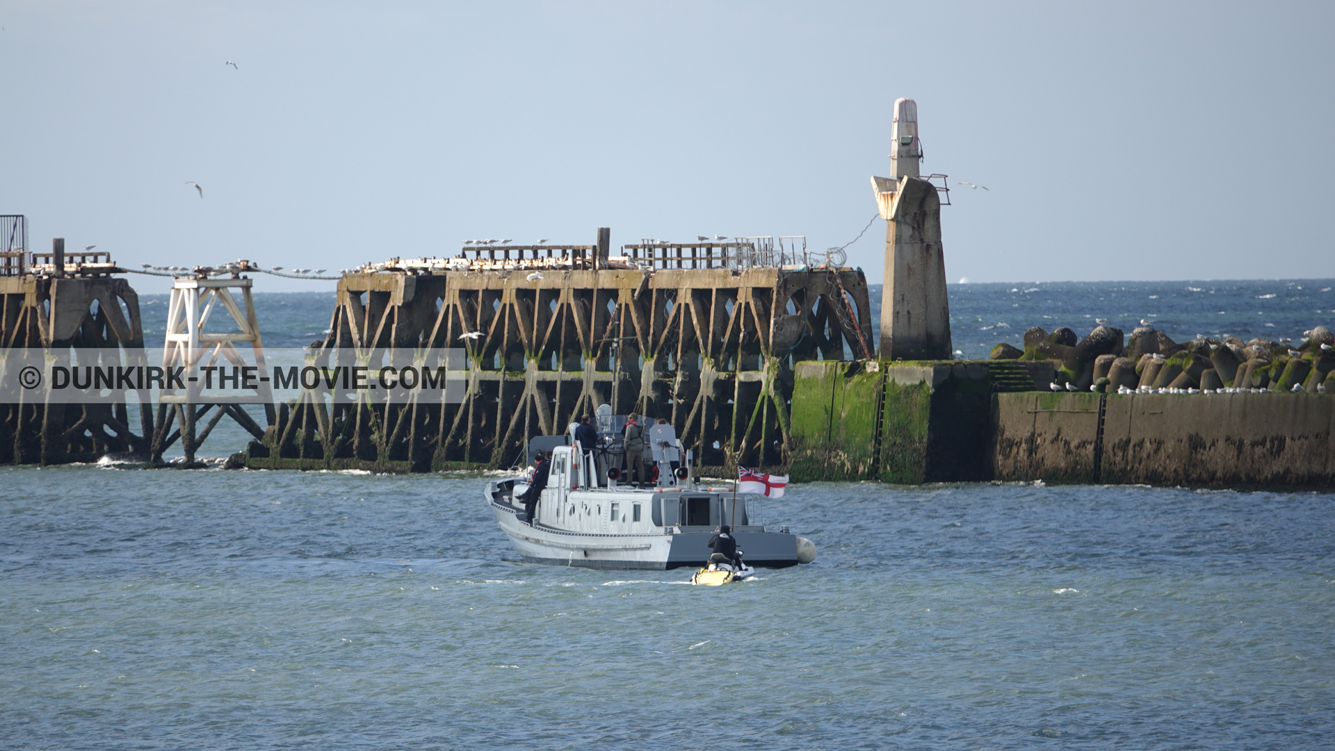 Photo avec bateau, USN P22,  des dessous du Film Dunkerque de Nolan