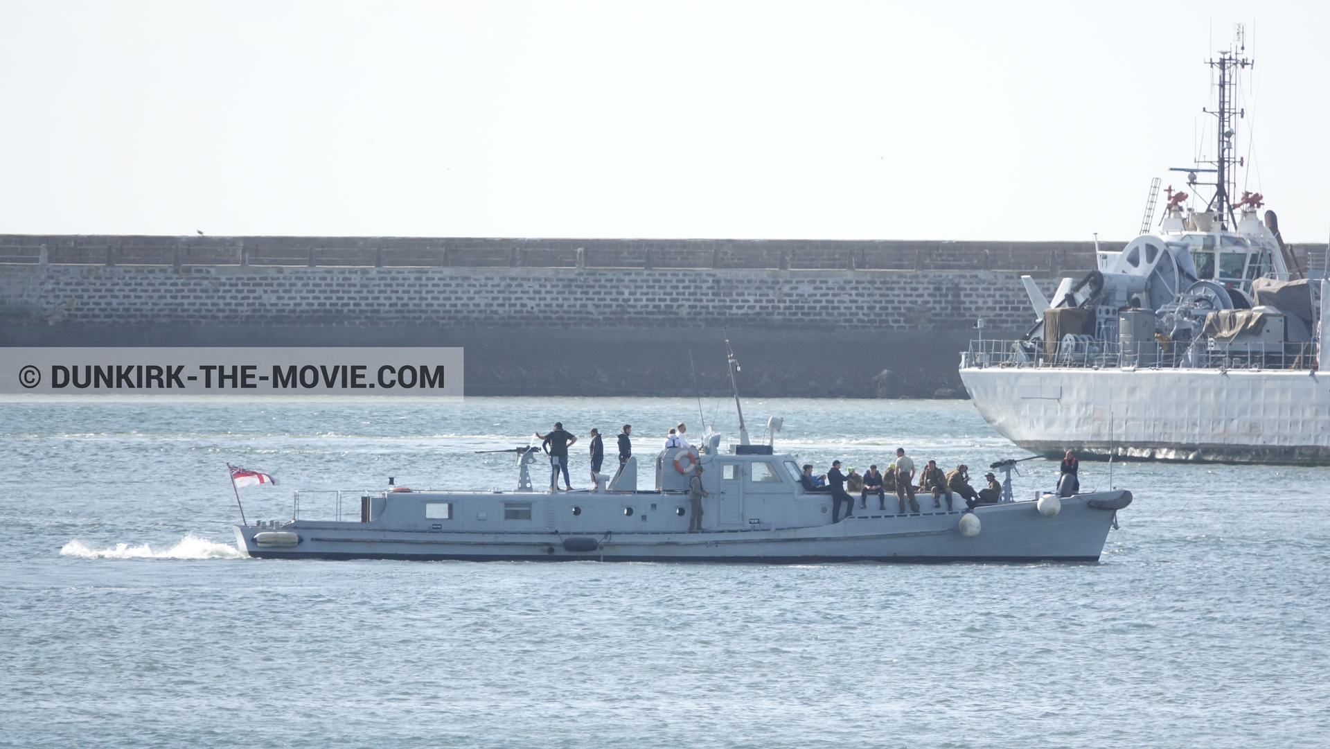 Fotos con barco, Maillé-Brézé - D36 - D54, PR 22,  durante el rodaje de la película Dunkerque de Nolan