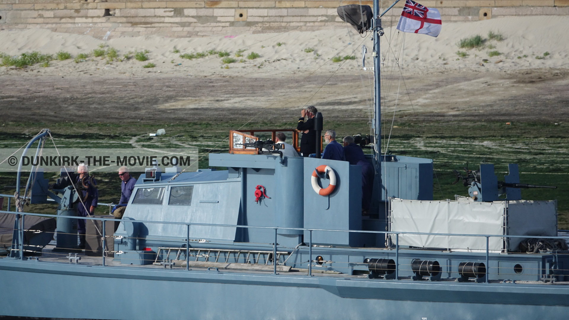 Photo avec bateau,  des dessous du Film Dunkerque de Nolan