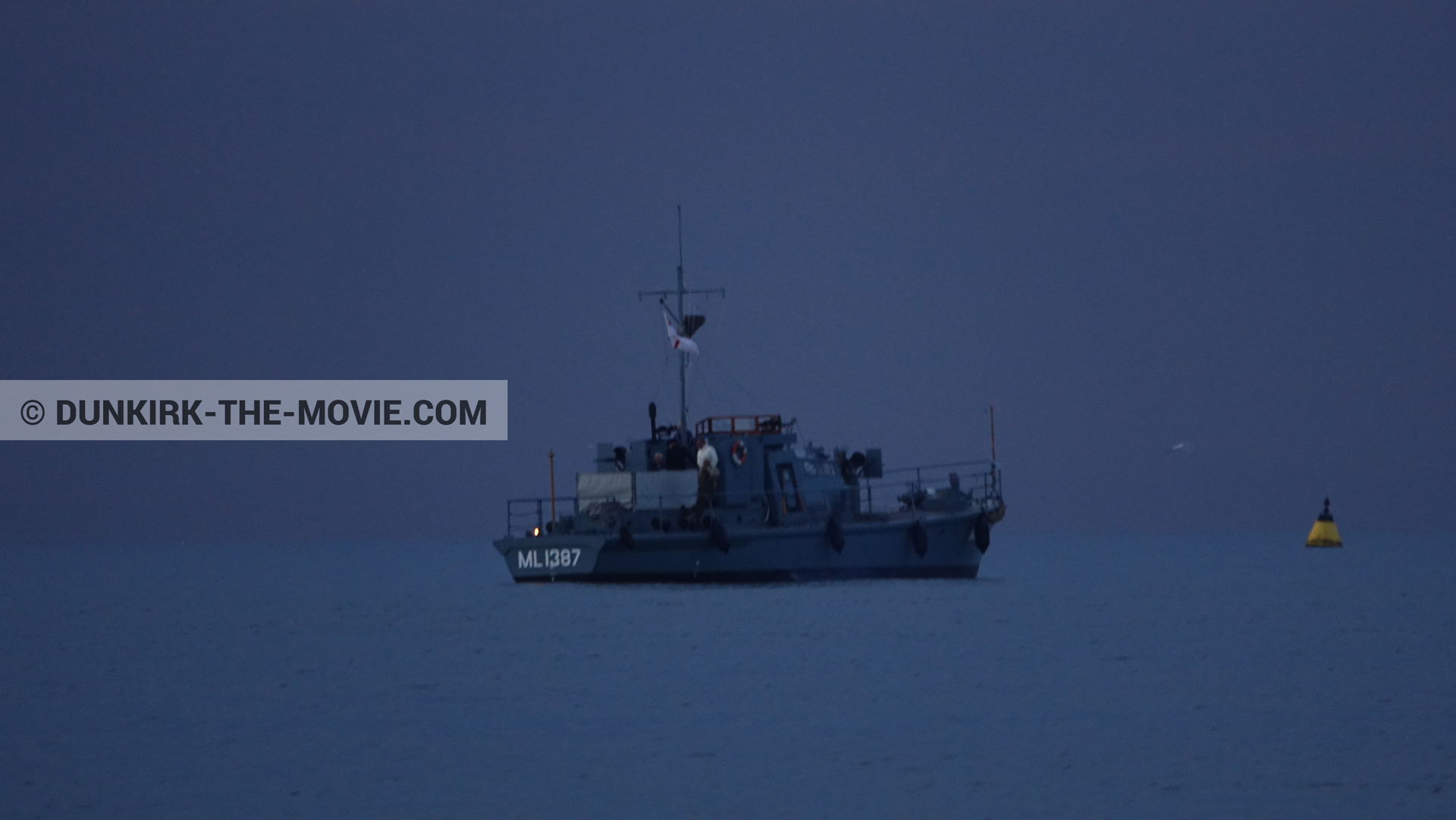 Fotos con HMS Medusa - ML1387,  durante el rodaje de la película Dunkerque de Nolan