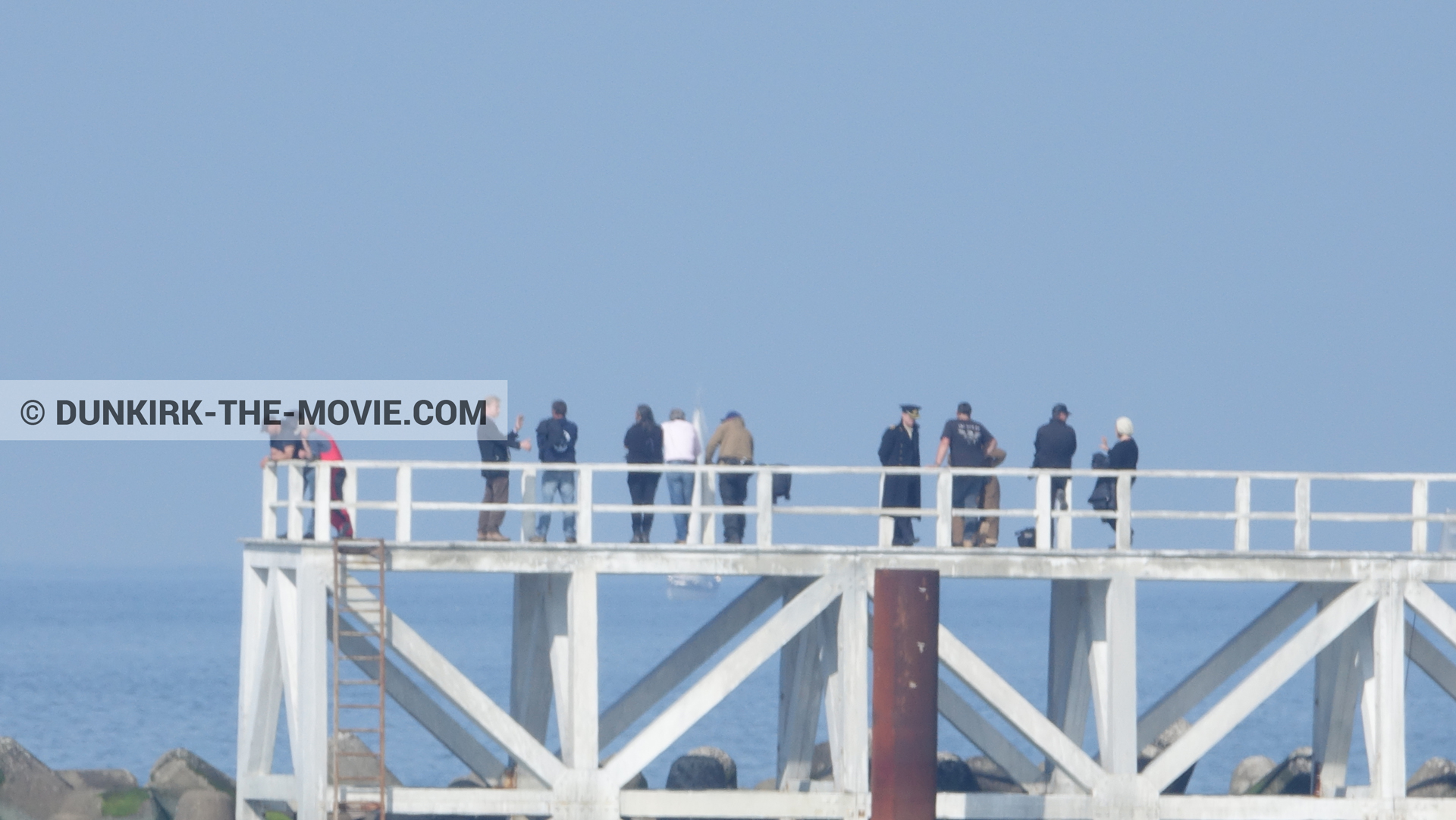 Photo avec acteur, jetée EST, Christopher Nolan, équipe technique,  des dessous du Film Dunkerque de Nolan