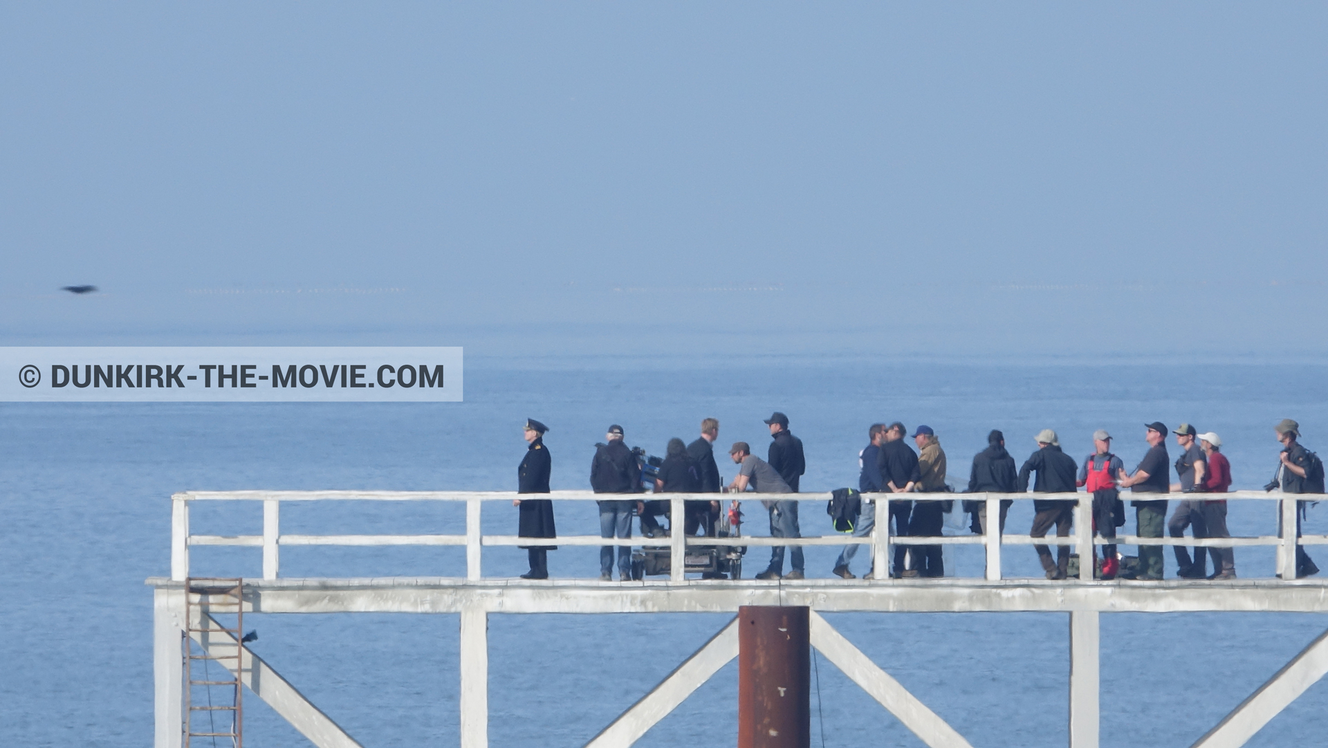 Fotos con Hoyte van Hoytema, muelle del ESTE, Kenneth Branagh, Christopher Nolan,  durante el rodaje de la película Dunkerque de Nolan