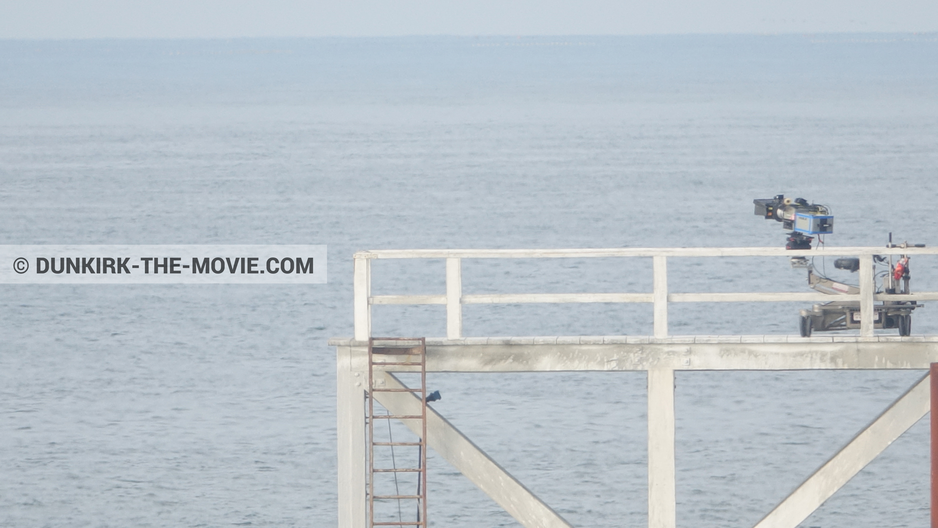 Fotos con cámara IMAX, muelle del ESTE,  durante el rodaje de la película Dunkerque de Nolan