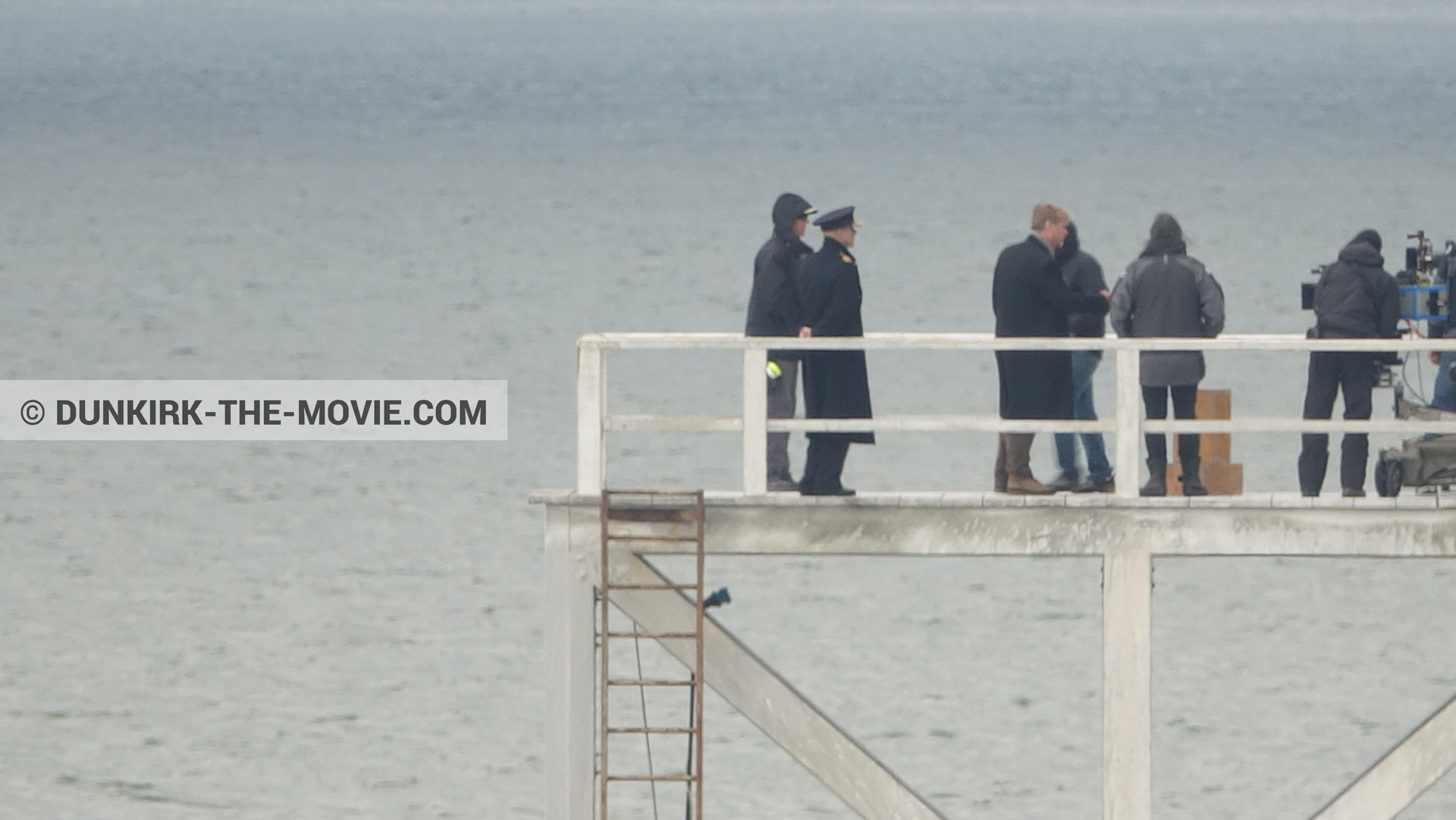 Fotos con actor, cámara IMAX, Christopher Nolan,  durante el rodaje de la película Dunkerque de Nolan