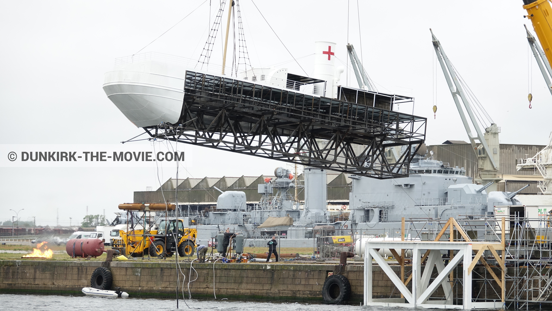 Picture with accessories, M/S Rogaland,  from behind the scene of the Dunkirk movie by Nolan