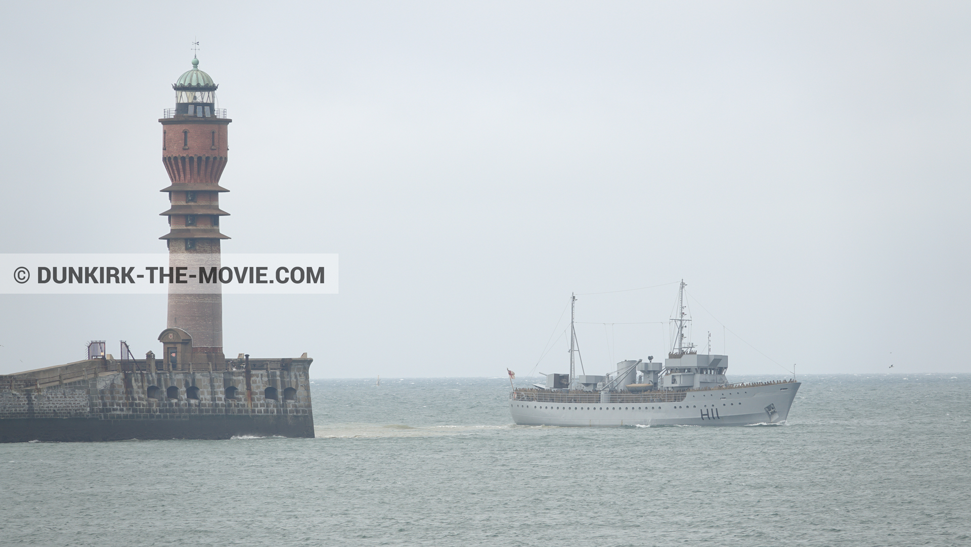 Fotos con H11 - MLV Castor, faro de Saint-Pol-sur-Mer,  durante el rodaje de la película Dunkerque de Nolan